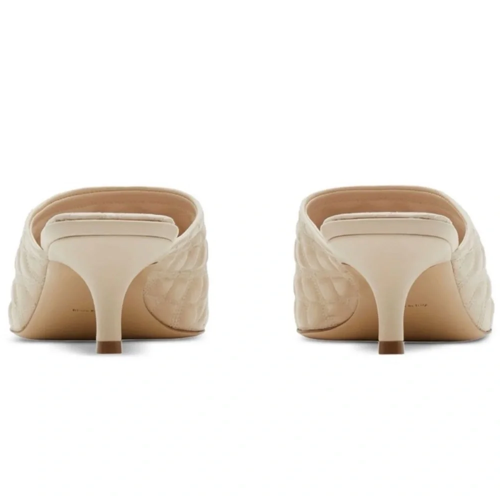 Burberry Embroidered Quilted Slip-On Mules - Picture 4 of 8